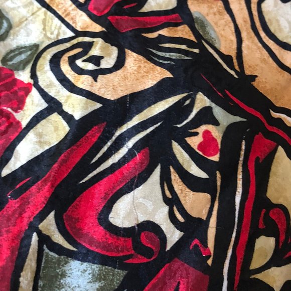 K Arnold Vintage Floral 100% Silk Shirt L - Picture 8 of 8